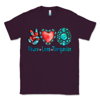 Plum Peace Love Turquoise Classic Tee - Jasminsmagicworld