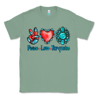Sage Peace Love Turquoise Classic Tee - Jasminsmagicworld