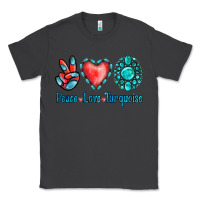 Smoke Peace Love Turquoise Classic Tee - Jasminsmagicworld