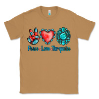 Toasted Coconut Peace Love Turquoise Classic Tee - Jasminsmagicworld