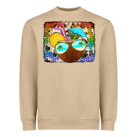 Mushroom coconut drink with sunglasses Heavyweight Sweatshirt - Jasminsmagicworld
