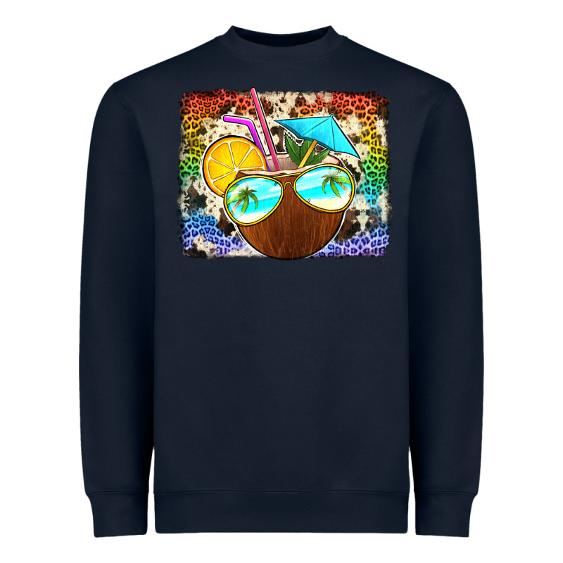 Coconut Drink With Sunglasses Heavyweight Sweatshirt by Jasminsmagicworld | Teevron