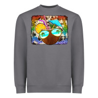 Storm coconut drink with sunglasses Heavyweight Sweatshirt - Jasminsmagicworld