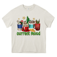 Cream coffee cups current mood Heavy Core Tee - texasbilliewilder