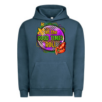 Pigment Midnight Navy let the good times roll olivia Urban Hoodie - OliviaCreatesArt