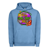 Pigment Pebble Blue let the good times roll olivia Urban Hoodie - OliviaCreatesArt