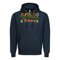 Navy football therapy Zipper Hoodie - BundleAndBundleShop