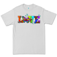 Dove Grey pride love butterflies Premium Tee - AdoDesignShop