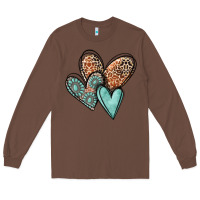 Chestnut western love hearts Long Sleeve Tee - MaliasSmallBusiness