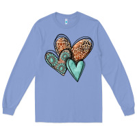 Colony Blue western love hearts Long Sleeve Tee - MaliasSmallBusiness
