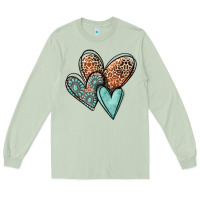 Matcha western love hearts Long Sleeve Tee - MaliasSmallBusiness