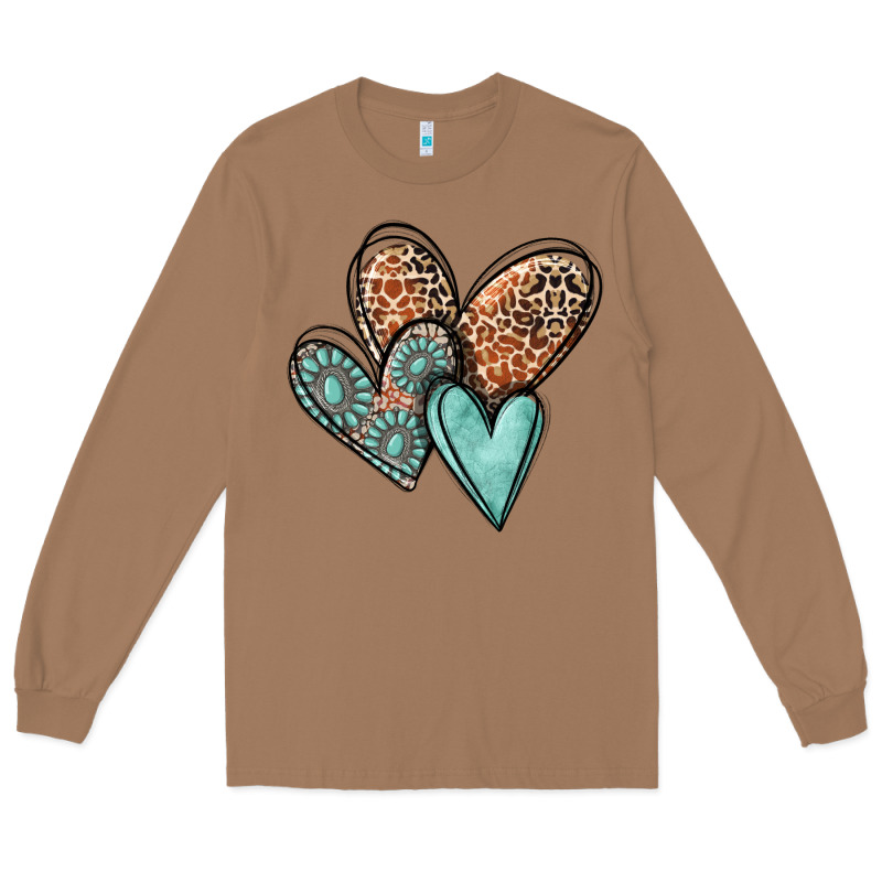 Western Love Hearts Long Sleeve Tee by MaliasSmallBusiness | Teevron