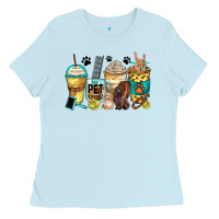 Baby Blue pet groomer coffee cups Ladies Tee - Zillion Design Studio