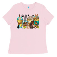 Bubblegum Pink pet groomer coffee cups Ladies Tee - Zillion Design Studio