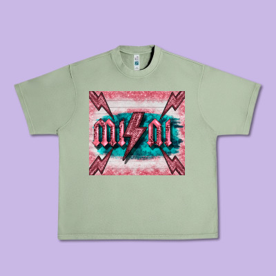 Western Mini Pink Glitter Urban Heavy Tee Designed By Barkaloodesign