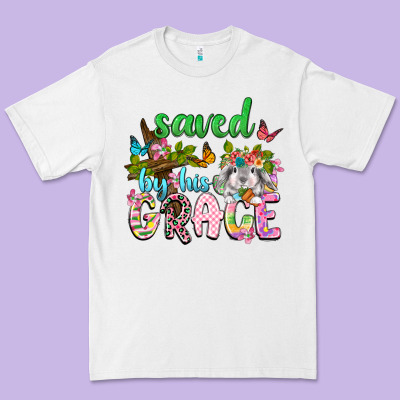 Saved By His Grace Premium Tee Designed By Neo Western