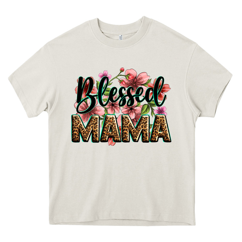 Flowers Blessed Mama Heavy Core Tee by Zillion Design Studio | Teevron