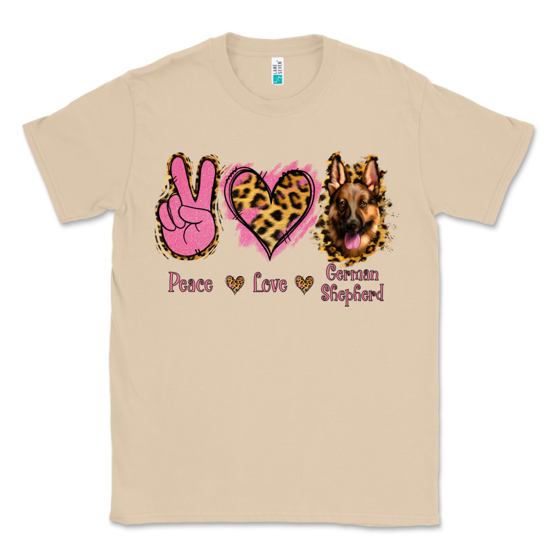 Peace Love German Shepherd Classic Tee by Jasminsmagicworld | Teevron