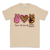 Mushroom Peace Love German Shepherd Classic Tee - Jasminsmagicworld