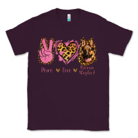 Plum Peace Love German Shepherd Classic Tee - Jasminsmagicworld