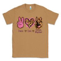 Toasted Coconut Peace Love German Shepherd Classic Tee - Jasminsmagicworld