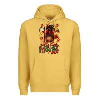 Antique Gold santas favorite postal worker afro messy bun Premium Hoodie - texasbilliewilder