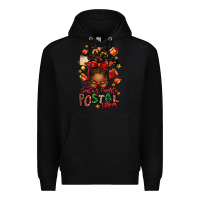 Black santas favorite postal worker afro messy bun Premium Hoodie - texasbilliewilder