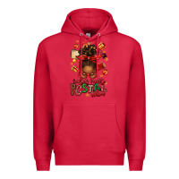 Cardinal santas favorite postal worker afro messy bun Premium Hoodie - texasbilliewilder