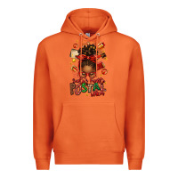 Carrot santas favorite postal worker afro messy bun Premium Hoodie - texasbilliewilder