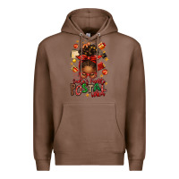 Chestnut santas favorite postal worker afro messy bun Premium Hoodie - texasbilliewilder
