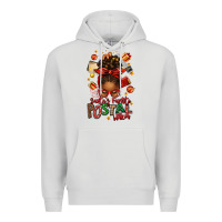Dove Grey santas favorite postal worker afro messy bun Premium Hoodie - texasbilliewilder