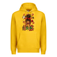 Lemon santas favorite postal worker afro messy bun Premium Hoodie - texasbilliewilder