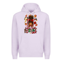 Lilac santas favorite postal worker afro messy bun Premium Hoodie - texasbilliewilder