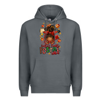 Rock santas favorite postal worker afro messy bun Premium Hoodie - texasbilliewilder
