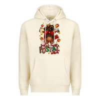 Sandshell santas favorite postal worker afro messy bun Premium Hoodie - texasbilliewilder