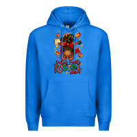 True Royal santas favorite postal worker afro messy bun Premium Hoodie - texasbilliewilder
