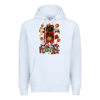 White santas favorite postal worker afro messy bun Premium Hoodie - texasbilliewilder