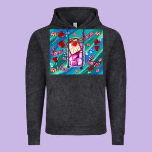 Sugar With Love Vintage Hoodie Designed By Adodesignshop