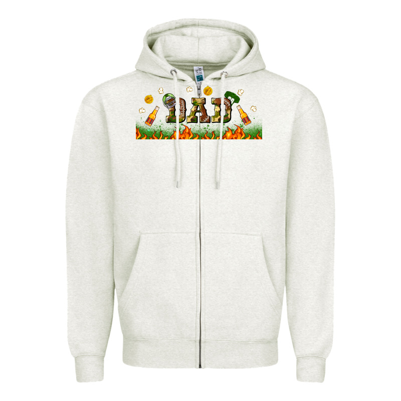 American Football Dad Libbey Glass Zipper Hoodie by BundleAndBundleShop | Teevron