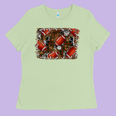 Christmas Football Ladies Tee Designed By Ranaportraitstore