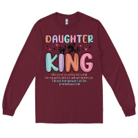 Burgundy daughter of the king Long Sleeve Tee - MaliasSmallBusiness