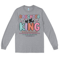 Heather Grey daughter of the king Long Sleeve Tee - MaliasSmallBusiness