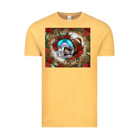 Vintage Mustard american football helmet and leopard Vintage Tee - NancyCooperArtShop