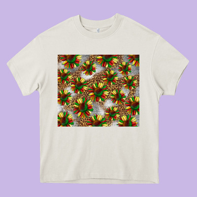 Juneteenth Sunflowers Heavy Core Tee Designed By Barkaloodesign