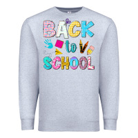Heather Grey back to school Premium Sweatshirt - NancyCooperArtShop