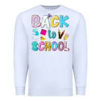 White back to school Premium Sweatshirt - NancyCooperArtShop