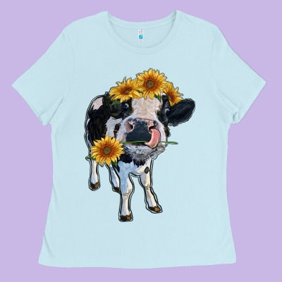 Heifer Cow Ladies Tee Designed By Ranaportraitstore