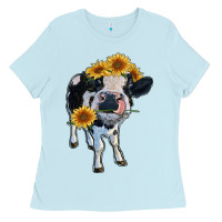 Baby Blue heifer cow Ladies Tee - RanaPortraitStore