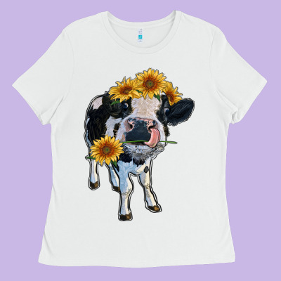 Heifer Cow Ladies Tee Designed By Ranaportraitstore
