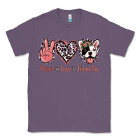 Lavender Peace Love French Bulldog Classic Tee - Jasminsmagicworld